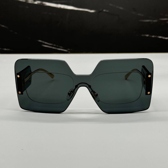 NEW MOD 2277 1002/87 VERSACE BLACK RIMLESS SQUARE VE2277 100287 WOMEN SUNGLASSES - Picture 3 of 11